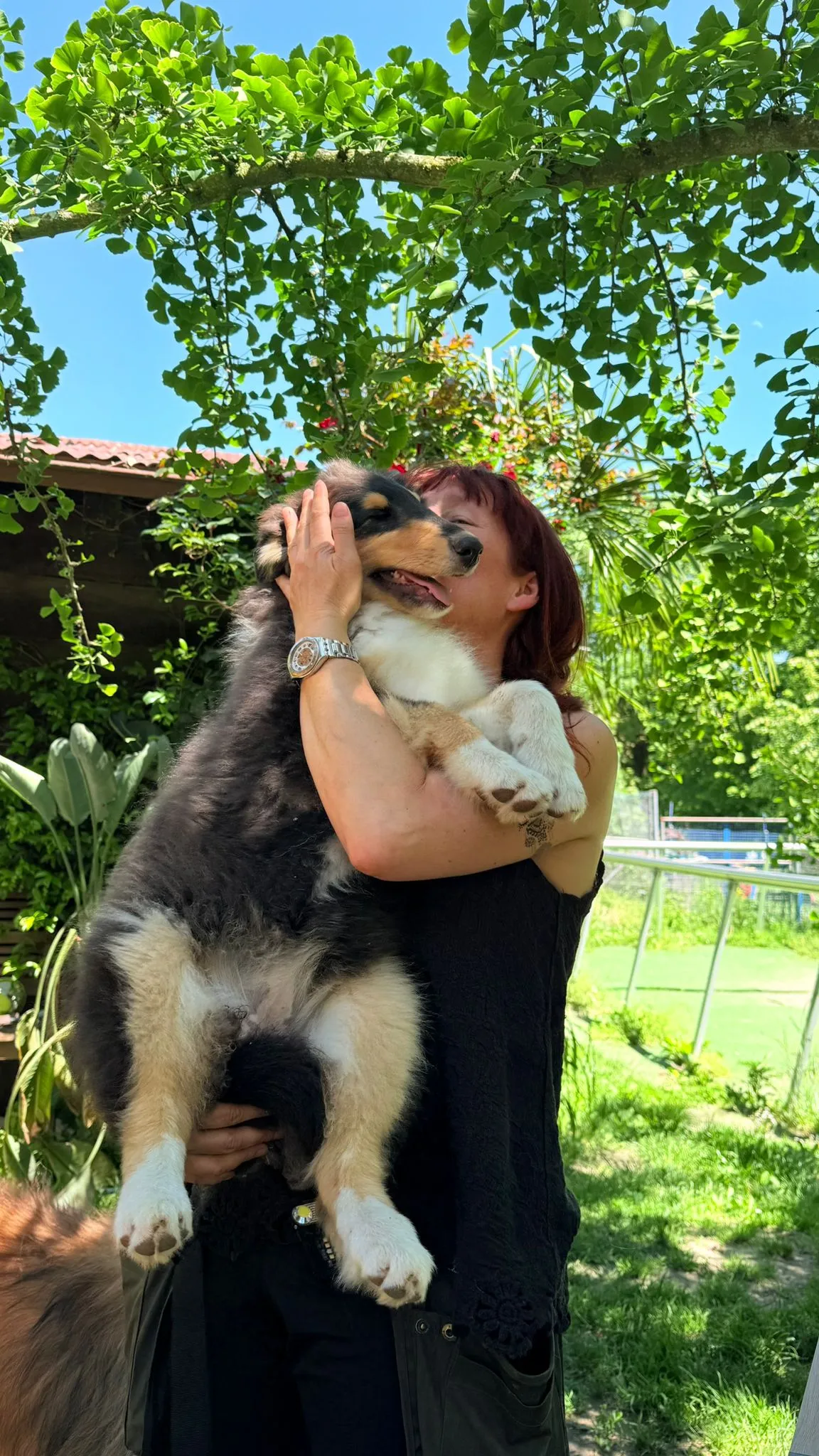 CarolineSoinAnimaux Caroline avec un chat apres un soin